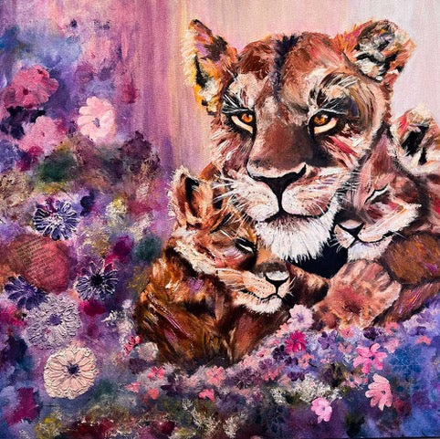 "Cherished Twins" - Oil Painting (24"x24")