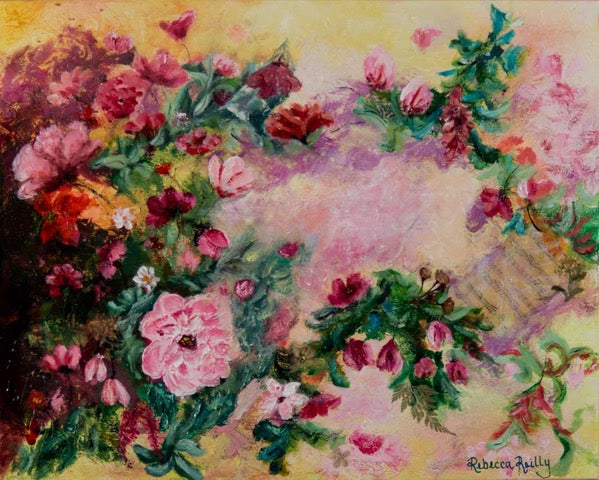 "Remembering Grandma - The Music of Blooms" - Oil Painting (16"x20")
