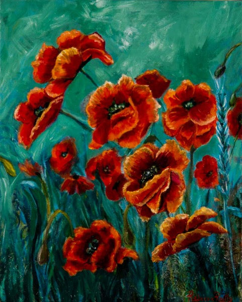 "Poppies!" - Oil Painting (16"x20")