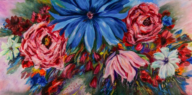 "Wonder and Joy - The Color of Spring" - Oil Painting (24"x48")