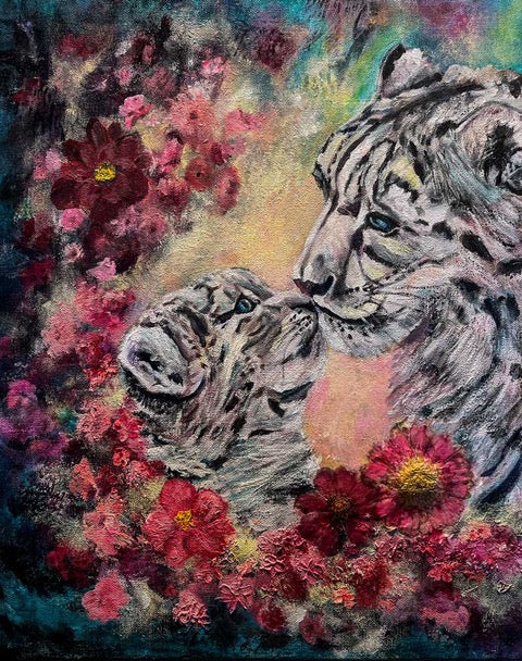 "A Good Morning Kiss" - Oil Painting (16"x20")