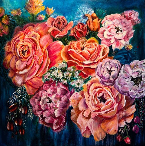 "Take Time To Delight" - Oil Painting (36"x36")